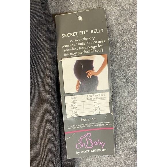 Oh Baby Motherhood Pants Womens Size Large Grey Stretch Flare - Picture 11 of 11